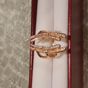 Anillo de plata de ley 925,chapado en oro rosado con circonitas,Nuevos,Talla 5